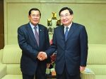 胡和平会见柬埔寨首相洪森 - 人民政府
