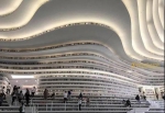 天津滨海图书馆34层书山刷屏网络:将放130万册书 - 西安网