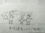 哈尔滨8岁女童画“日记画”诉说委屈：电话把警察爸爸捉走了 - 西安网