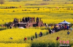 4月7日清明小长假最后一天，江苏兴化千垛景区赏花观景的人流如潮。 汤德宏 摄 - 西安网