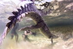 2019年4月15日报道，来自美国德州的48岁摄影师Eli Martinez在墨西哥钦乔罗浅滩（banco chinchorro）水域拍摄到一头美洲鳄。画面中，体型庞大的美洲鳄张开血盆大口在水下捕食， 作为一名游刃有余的猎食者，它似乎并不需要任何的学习就可以成功掌握捕食的技巧，为自己填饱肚子。 - 西安网
