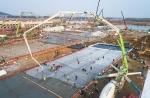 1月28日拍摄的武汉火神山医院建设工地（无人机照片）。 - 西安网