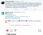 “感谢中国”成西班牙社交媒体热词：美国当我们是害虫，中国却在帮我们 - 西安网