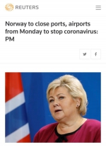 挪威首相：将寻求从中国进口医疗设备 - 西安网