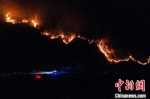 直击五台山森火：火线绵延数百米火头抵近公路（图） - 西安网