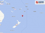 新西兰附近海域发生6.1级地震 震源深度200千米 - 西安网