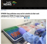 南非媒体刊发评论：美政客应停止对病毒溯源指手画脚|国际战“疫”行动 - 西安网