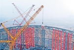 西安国际足球中心屋盖钢结构合拢 - 西安网