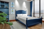 蓝色房间里的床中度可信度描述已自动生成 - 西安网