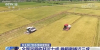 在希望的田野上 | 全国早稻收获近七成 晚稻栽插近三成 - 西安网