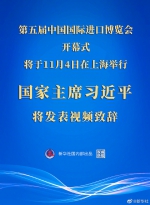 权威快报丨习近平将在第五届中国国际进口博览会开幕式上发表视频致辞 - 西安网