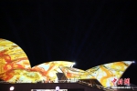 澳大利亚悉尼歌剧院灯光秀闪亮夜空 - 西安网