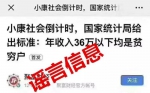 年收入36万以下均是贫穷户？统计局：未提过此标准 - 西安网