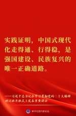 “正确理解和大力推进中国式现代化”——习近平总书记在学习贯彻党的二十大精神研讨班开班式上重要讲话金句来了！ - 西安网